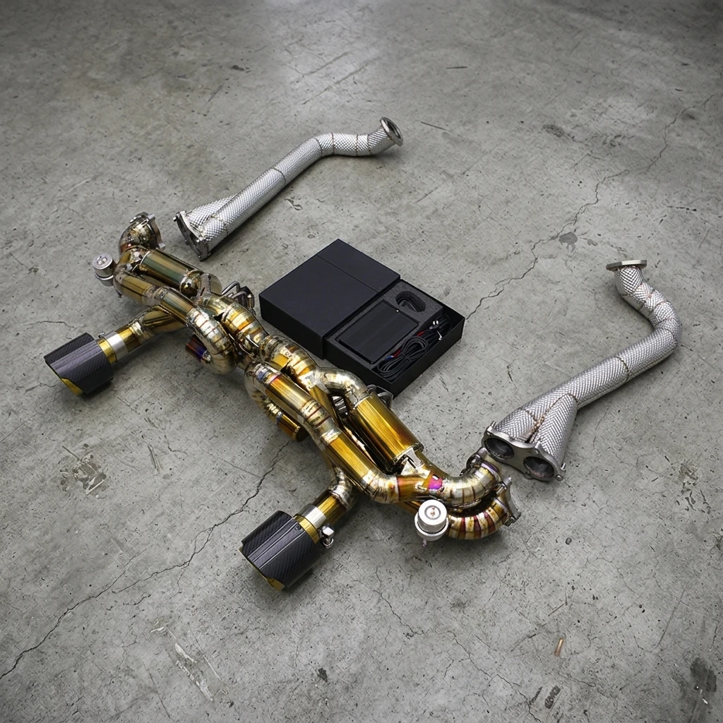 1 Catback Exhaust Pipe For Porsche 718 Cayman Spyder Gts/gt4 4.0l 2025 Titanium Performance Exhaust
