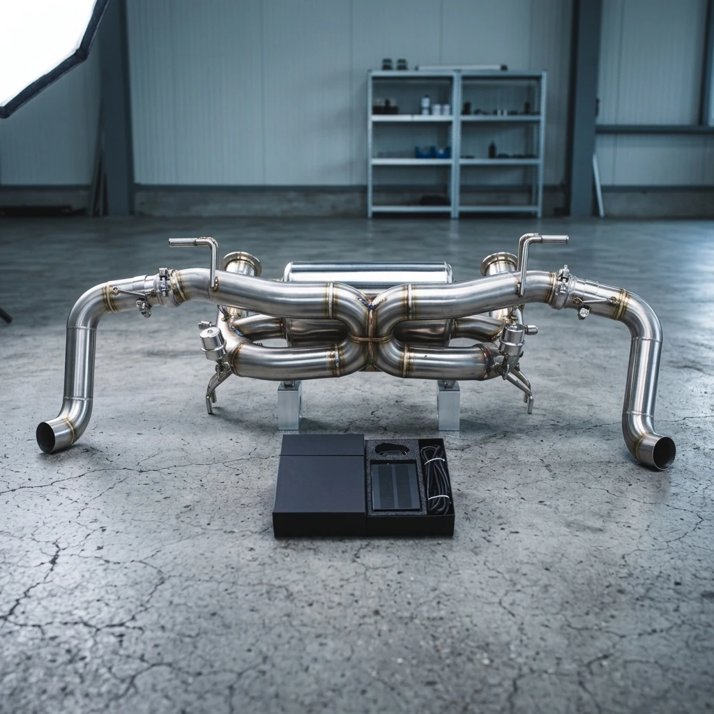 1 Valvetronic Catback Exhaust Pipe For Audi R8 V10 5.2 2020-2024 Stainless Steel Sport Valved Sport