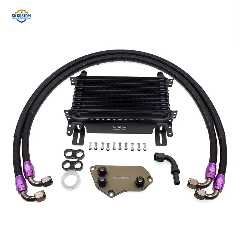 10 Rows Aluminum N20 N26 N51 N52 N53 Engine Oil Cooler Kit For BMW 3 Series F10 F20 F30 E90 Car Oil