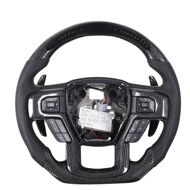 100% Real Carbon Fiber Steering Wheel Racing Car Steering Wheel For Raptor F150