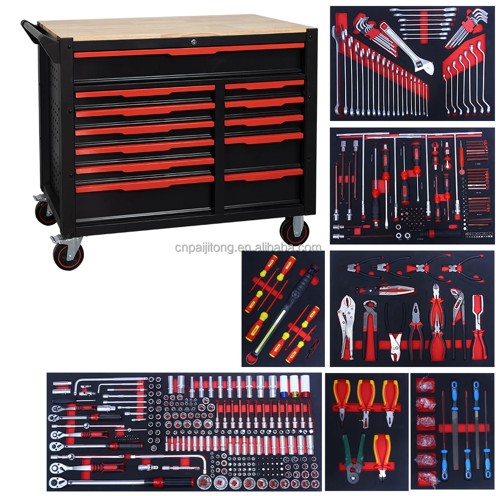 12 Drawers Lockable Anti-rust Tool Cabinet With Wheels Iso Certified Oem Garage Storage Cart