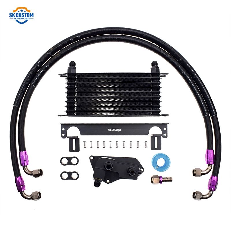 13 Row Aluminum Oil Cooling Radiator Kit for BMW N20 N26 N51 N52 N53 N54 N55 with Thermostat (SK CUSTOM)