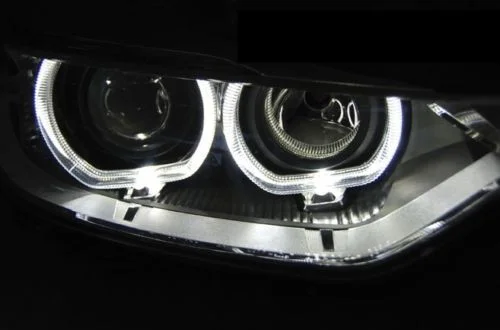 2005-2012 E90/E91 BMW 3 Series/M3 Snake-Eye LED Headlights - Yellow DRL | E90 Headlights & Angel Eyes — photo 3