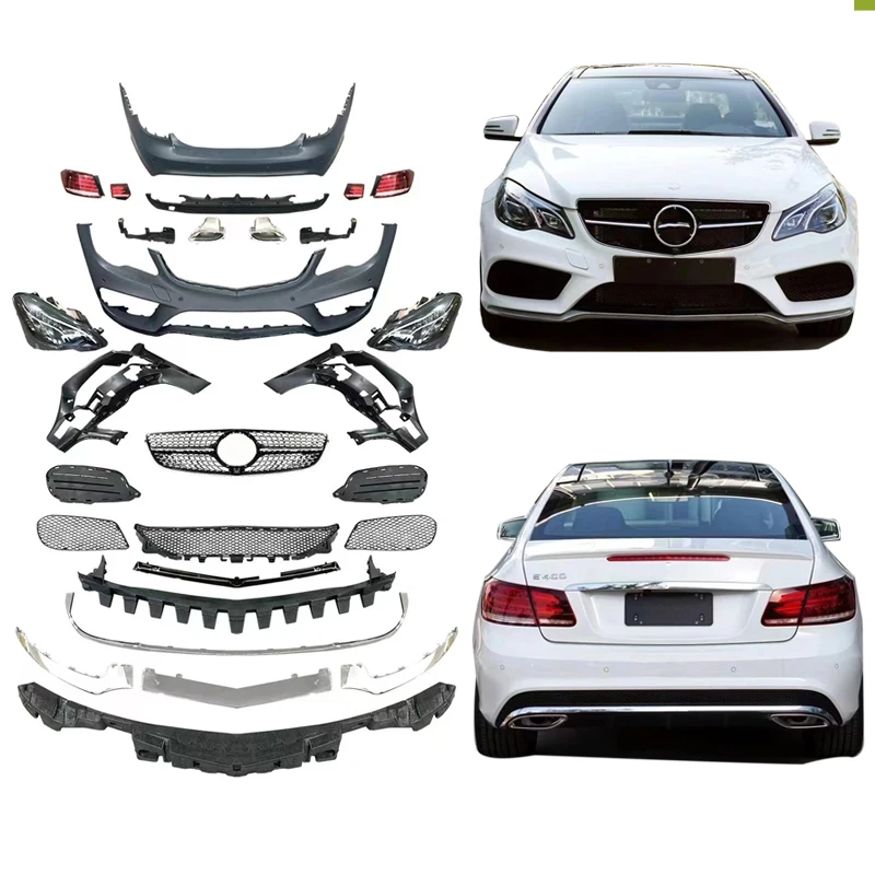2009-2013 E Class Coupe C207 W207 Old To New Car Bumpers For E200 E300 E250 Auto Body Systems Facelift Kit Headlight