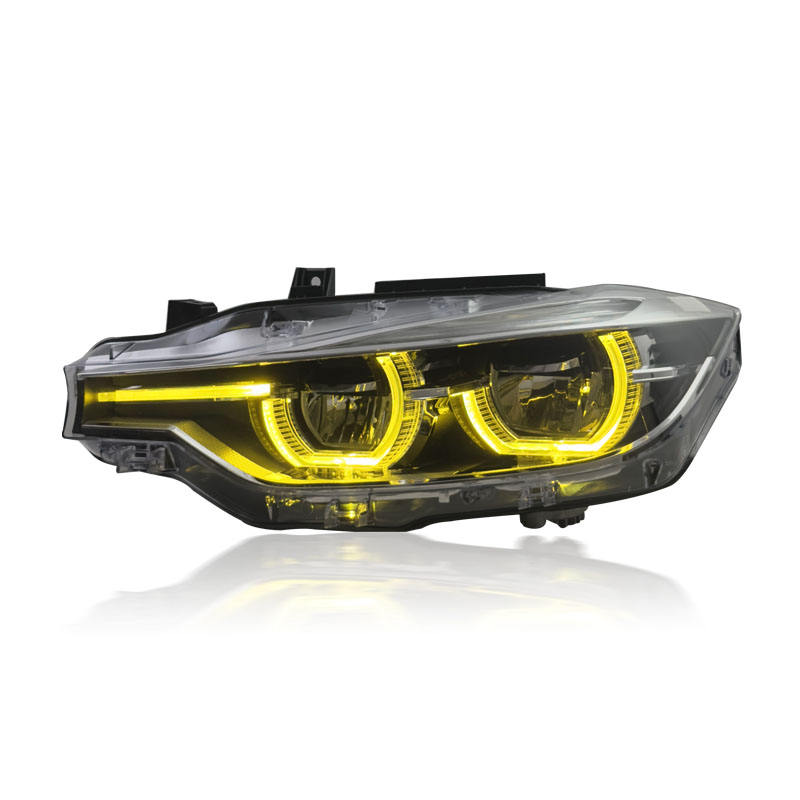2013-2018 F30/F35 BMW 3 Series Dual-Color Ikon-Style LED Headlights - Yellow/White DRL Switching | F30 Headlights & Angel Eyes โ photo 2