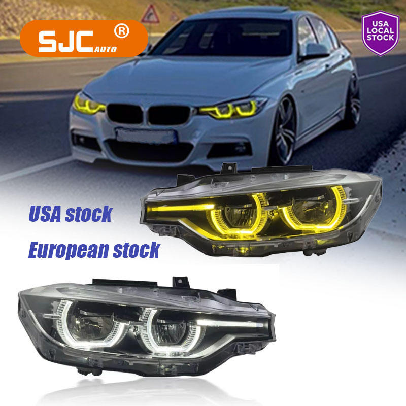 2013-2018 F30/F35 BMW 3 Series Dual-Color Ikon-Style LED Headlights - Yellow/White DRL Switching | F30 Headlights & Angel Eyes โ photo 4
