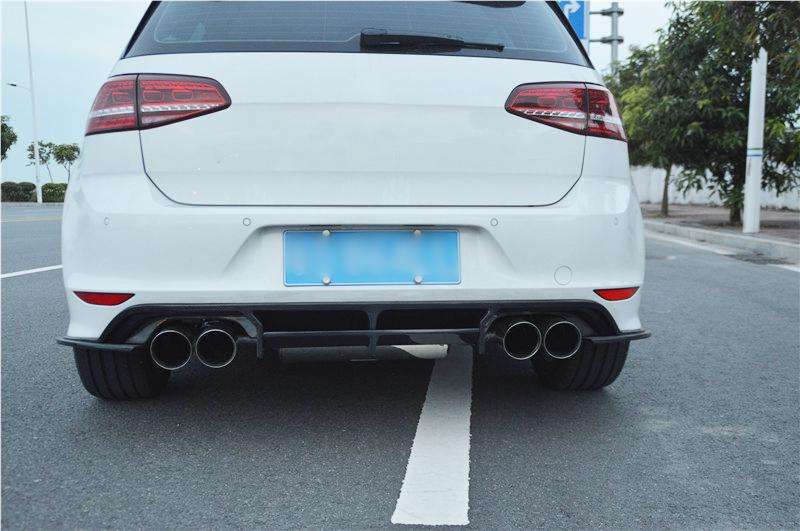 2014-2017 MK7 Volkswagen Golf R/R-Line Carbon Fiber Rear Bumper Diffuser Lip | Rear Valance & Diffuser — photo 4
