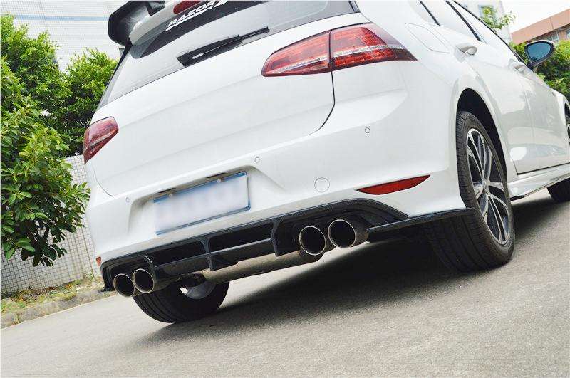 2014-2017 MK7 Volkswagen Golf R/R-Line Carbon Fiber Rear Bumper Diffuser Lip | Rear Valance & Diffuser