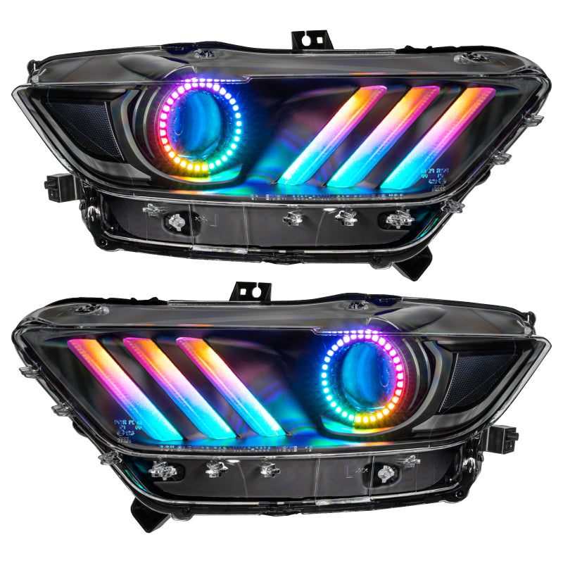 2015-2017 S550 Ford Mustang RGB LED Headlights | Mustang Headlights & Demon Eyes
