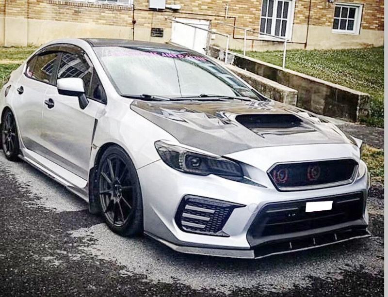 2015-2020 Subaru WRX Carbon Fiber Front Lip Splitter - MP Style, 3-Piece | Front Lip & Chin Spoiler — photo 4