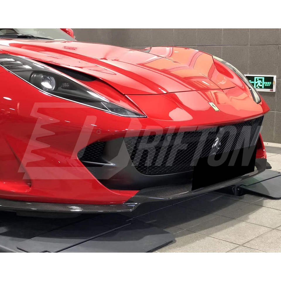 2017+ F152 Ferrari 812 Superfast/GTS Dry Carbon Fiber Front Lip - N Style | Front Lip & Chin Spoiler