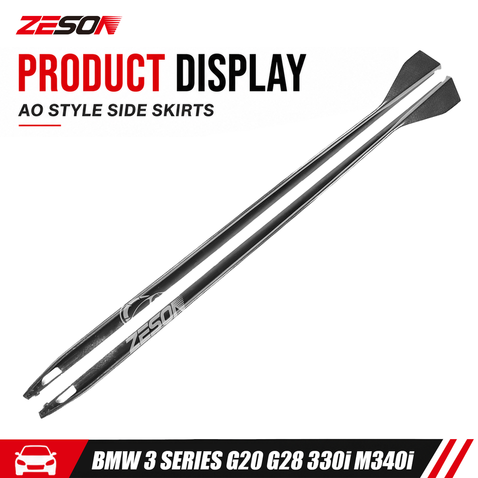 2019-2023 G20 BMW 3 Series (325i/330i/M340i) Carbon Fiber Side Skirts - AD Style | Rockers & Side Splitters β photo 3