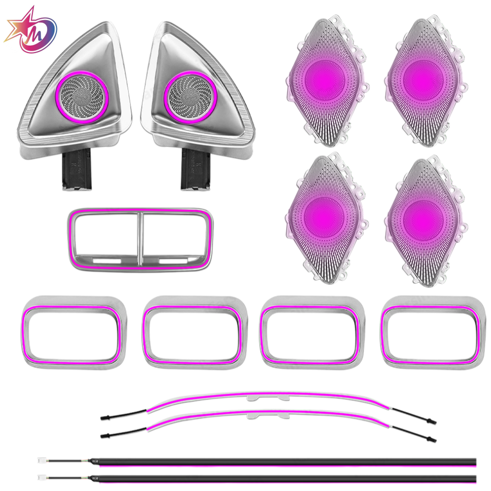 2020-2025 W167 Mercedes-Benz GLE/GLS Symphony Ambient Lighting - 5-Piece Interior Kit | Ambient Lights & Interior Glow Kit — photo 2