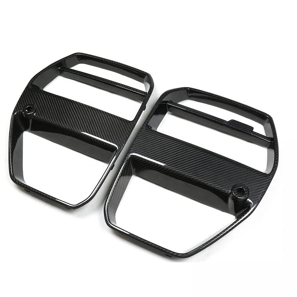 2020- Grille Fit Dry Carbon Fiber Front Grille Car Grille Frame For BMW G80 M3 G80 G82 G83 M4 V Style