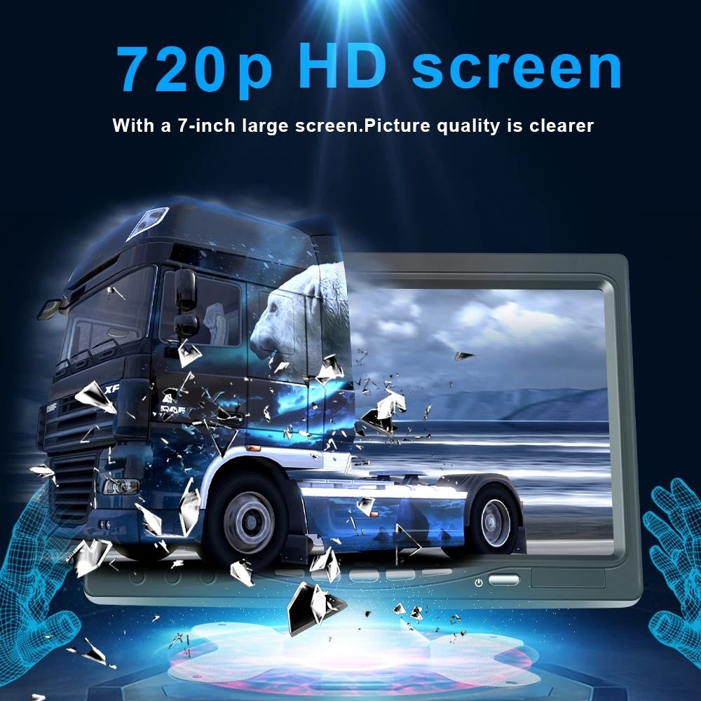 7-inch wireless 720P backup camera kit with night-vision rear camera — photo 3