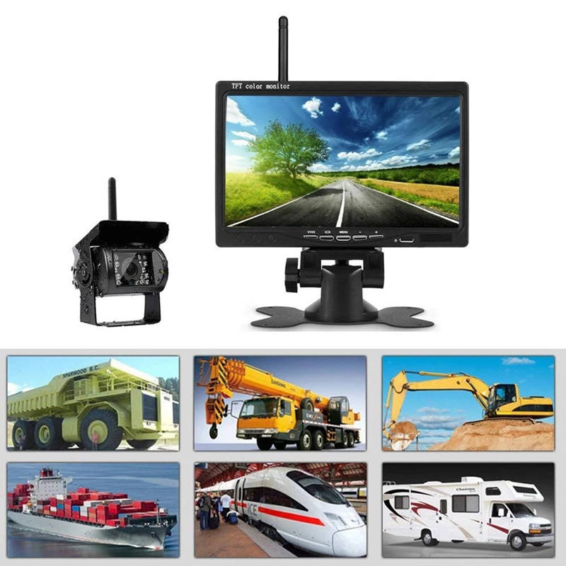 7-inch wireless 720P backup camera kit with night-vision rear camera — photo 4