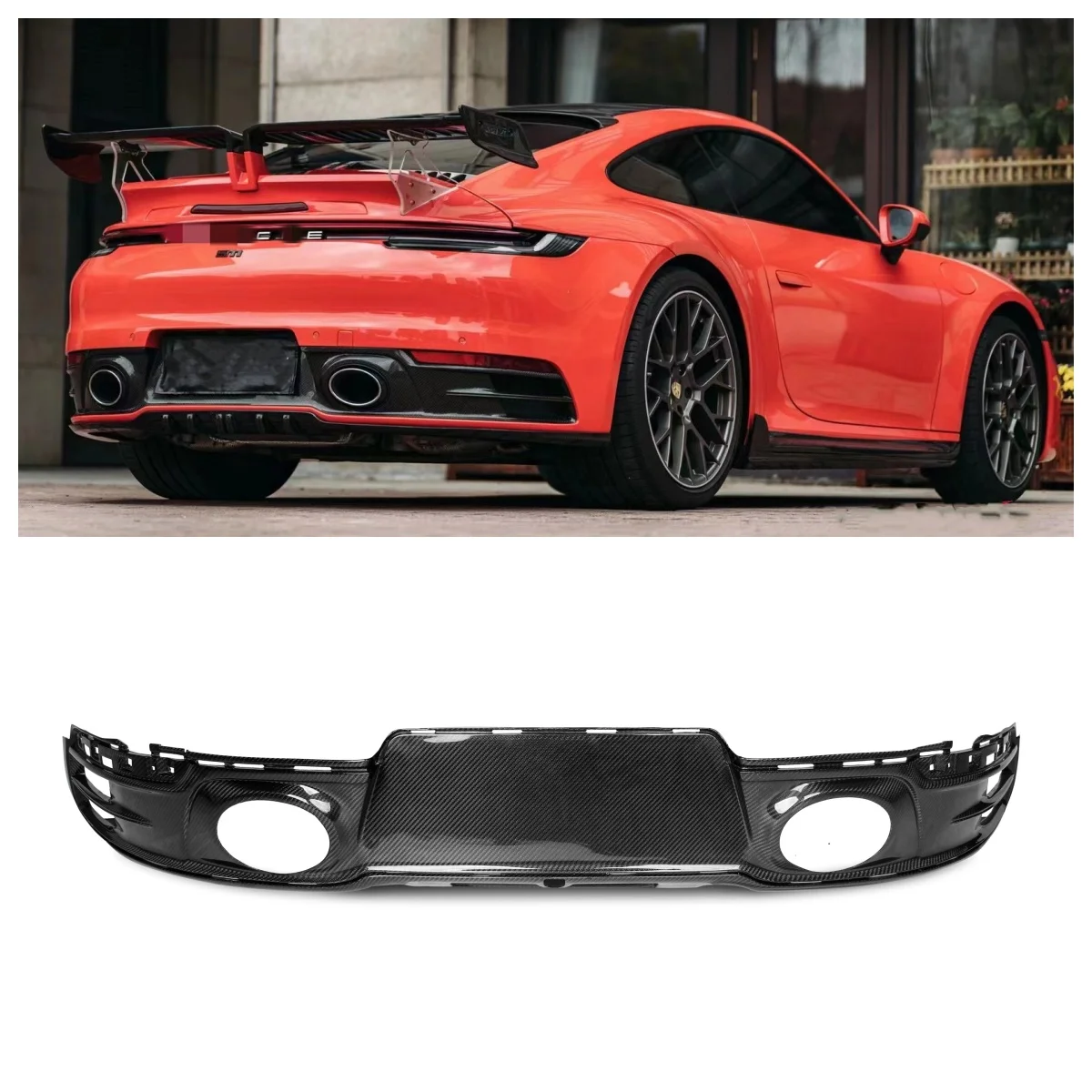 992 OEM Style Dry Carbon Rear Diffuser For Porsche 992 Carrera
