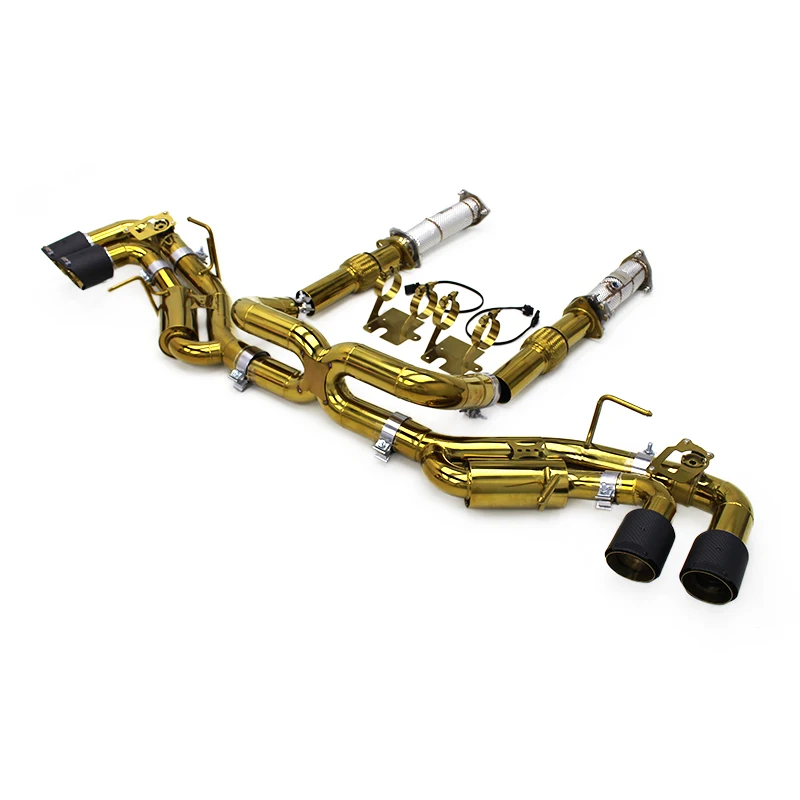 Auto Complete Sport Exhaust For Chevrolet Corvette C8 2019-2025 Free Flow Downpipe Oem Valve