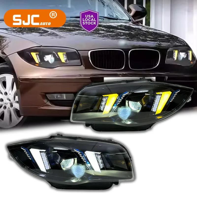 Auto Dual Color Headlights For BMW 1 Series E87 E82 120i 130i 135i 2004-2011 Led Headlamp Plug