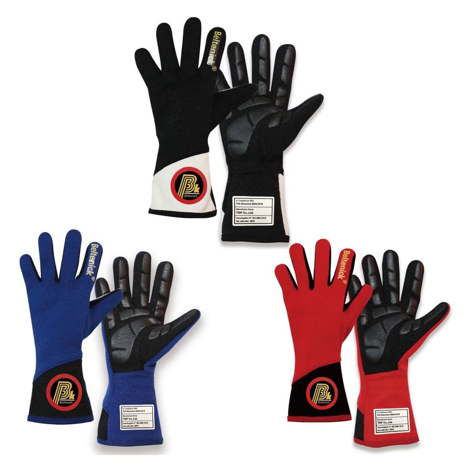 Beltenick Nomex IIIA FIA 8856-2018 Car Racing Gloves GLN-510 Sports Flame-Retardant Non-Slip Full Finger Unisex Custom Logo