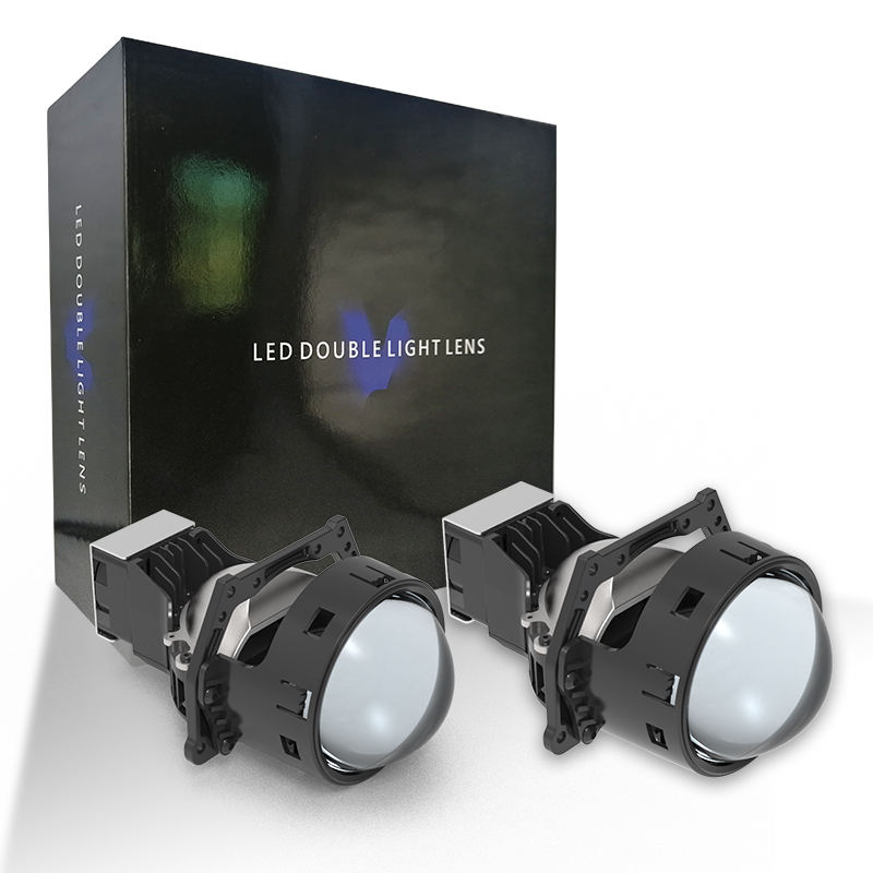 Bi-LED Projector Headlight Retrofit Lens Kit 3-Inch H1/H4/H7 (Model X10, 10000LM Cool White) | Headlight Retrofit
