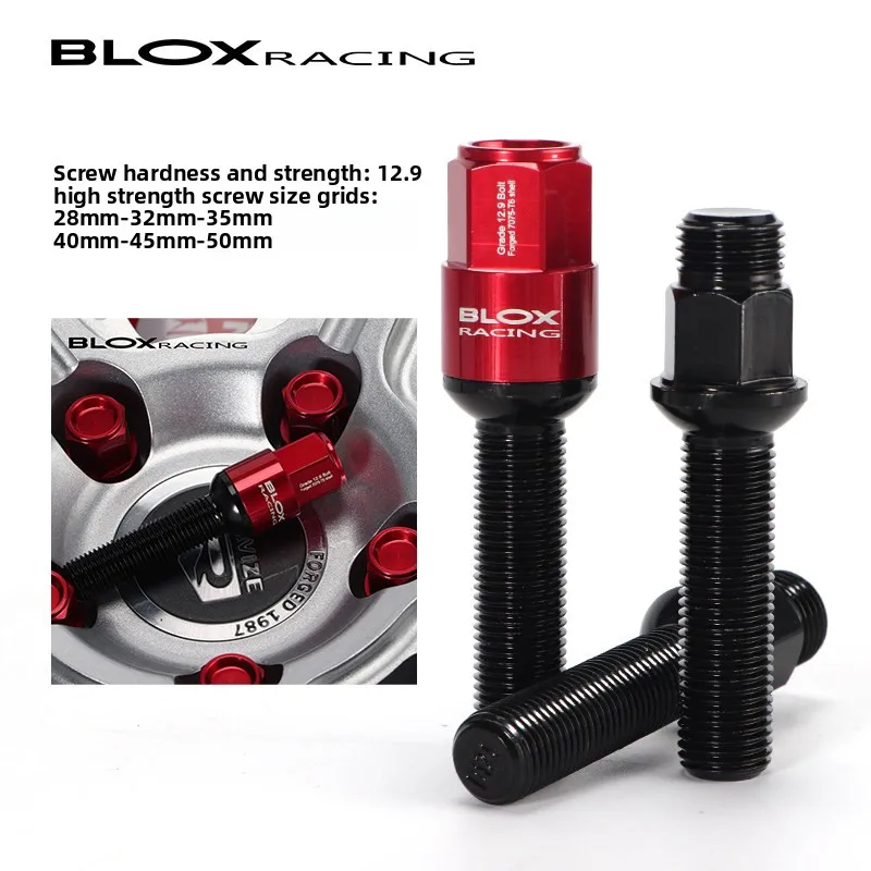 Blox Wheel Extended Bolt Forged 7075 Aluminum Alloy Shelt M12x1.5 M12x1.25 M14x1.5 M14x1.25