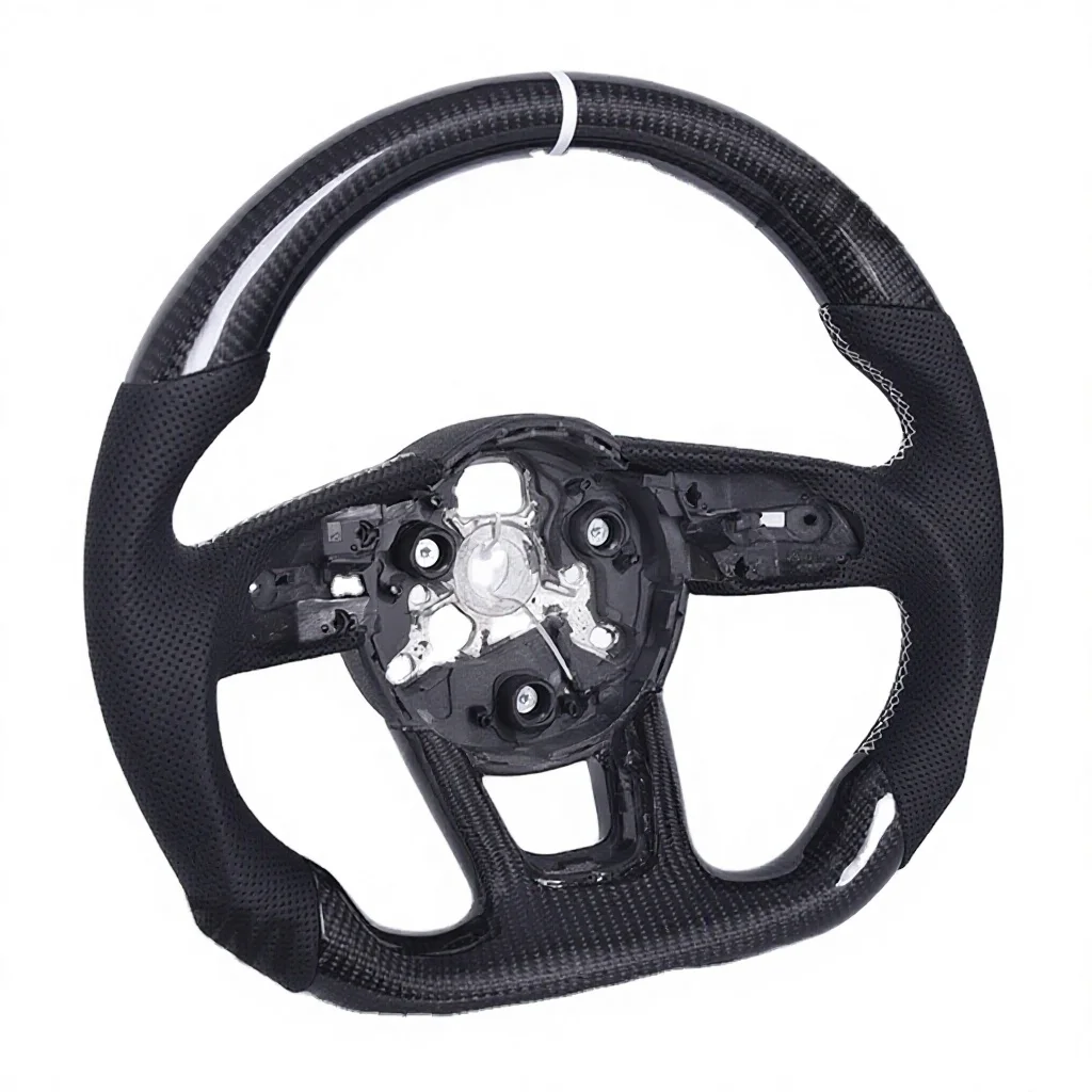 Car Steering Wheel For Audi Rs3 8y S3 8p Rsq8 A1 8x Rs4 B8 Sq8 B8.5 Q5 A7 A4 B9 Rs6 Rs7 S4 Carbon Fiber