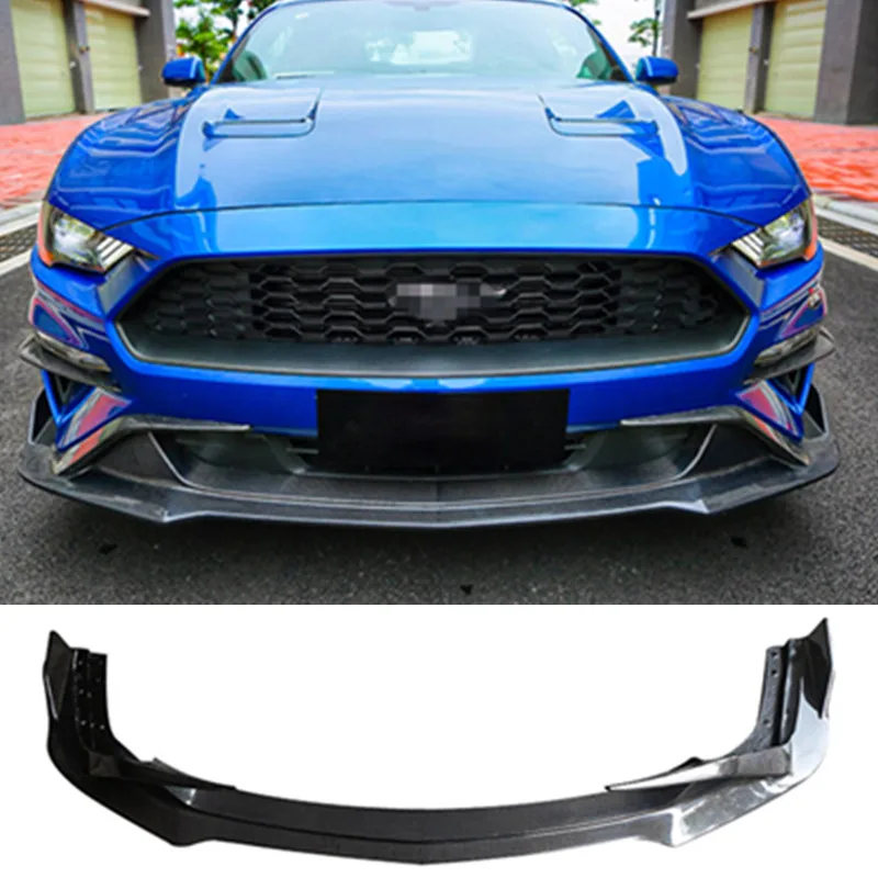 Carbon Fiber Car Front Bumper Lip Spoiler For Ford Mustang Car Splitter Body Kit