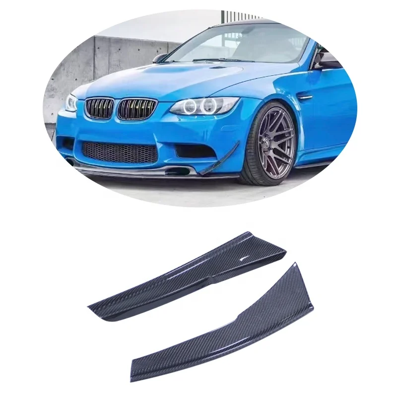 Carbon Fiber Front Bumper Canards Separator For BMW E92 M3 Gt4 Front Bumper Lip Trim