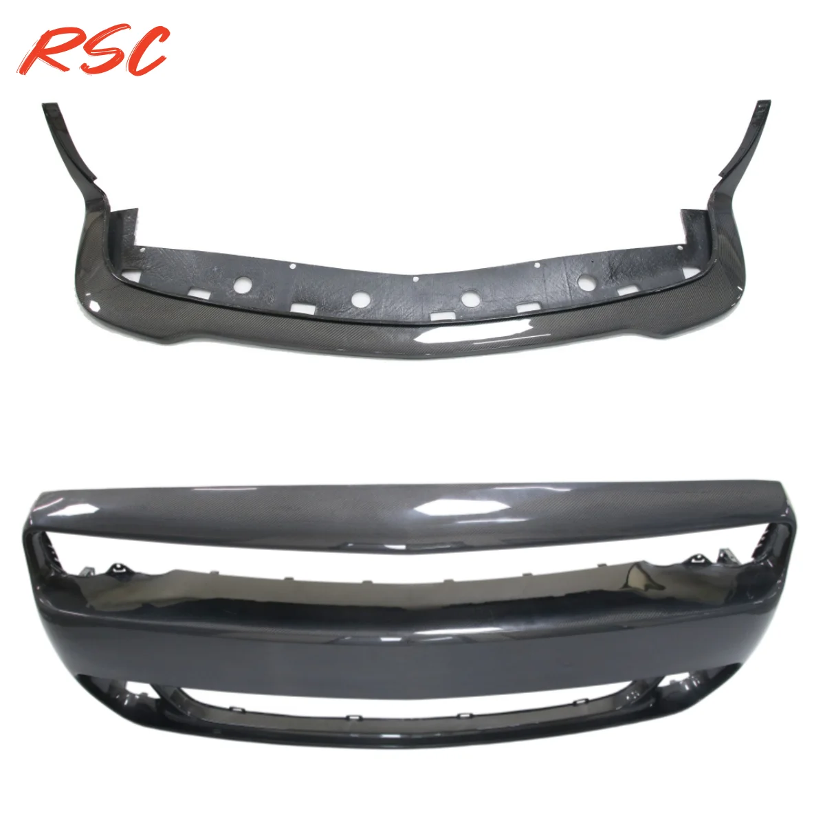 Carbon Fiber Front Bumper Front Lip For 15-18 Dodge Challenger Hellcat