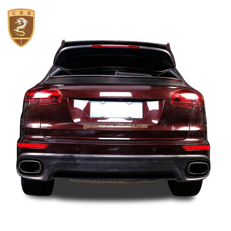 Carbon Fiber Middle Wing Spoiler For Porsche Cayenne 958 2015-2017 Easy