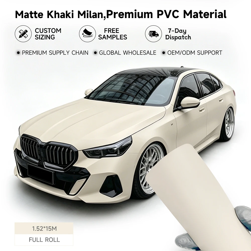 Carlas 1.52*16m High Stretch Matte Pvc Vinyl Color Wrap Film For Bulk Distributor Stock Supply Automotive Car Wrap Film