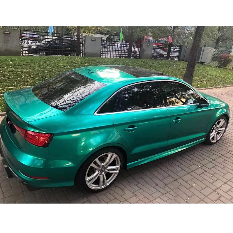 Carlas 1.52*18m Multicolor Super Glossy Metal Wrap Car Vinyl Wrapping Film Sticker Decal Sheet Used Cars Stickers Body Car Films