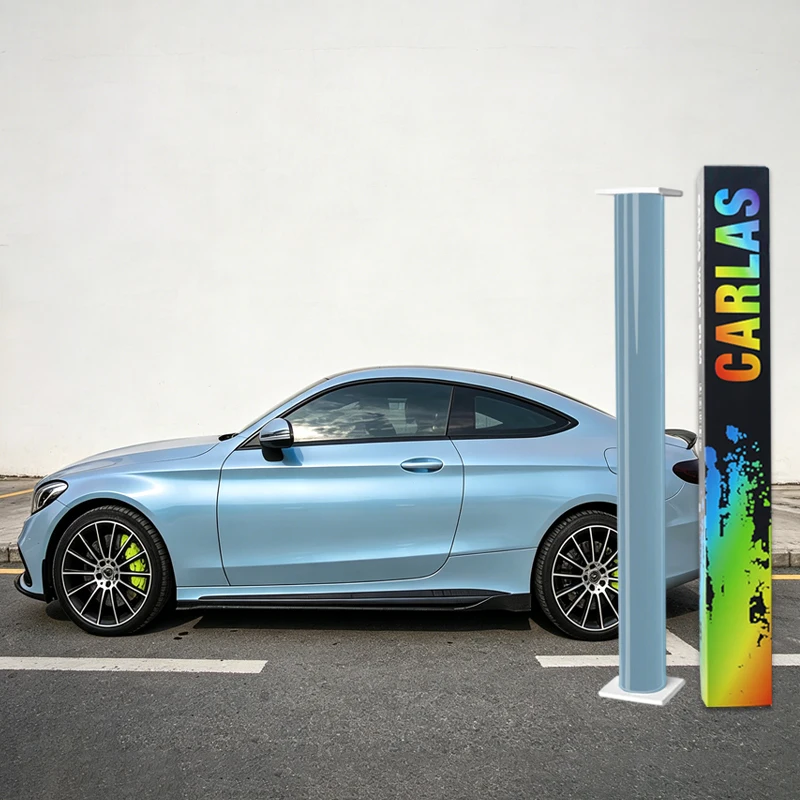 Carlas 1.52*18m Vinyl Car Wrap Self-healing Vinyl Car Wrap Vinyl Chameleon Gloss Car Film Pvc Vehicle Color Change Wrap Sticker