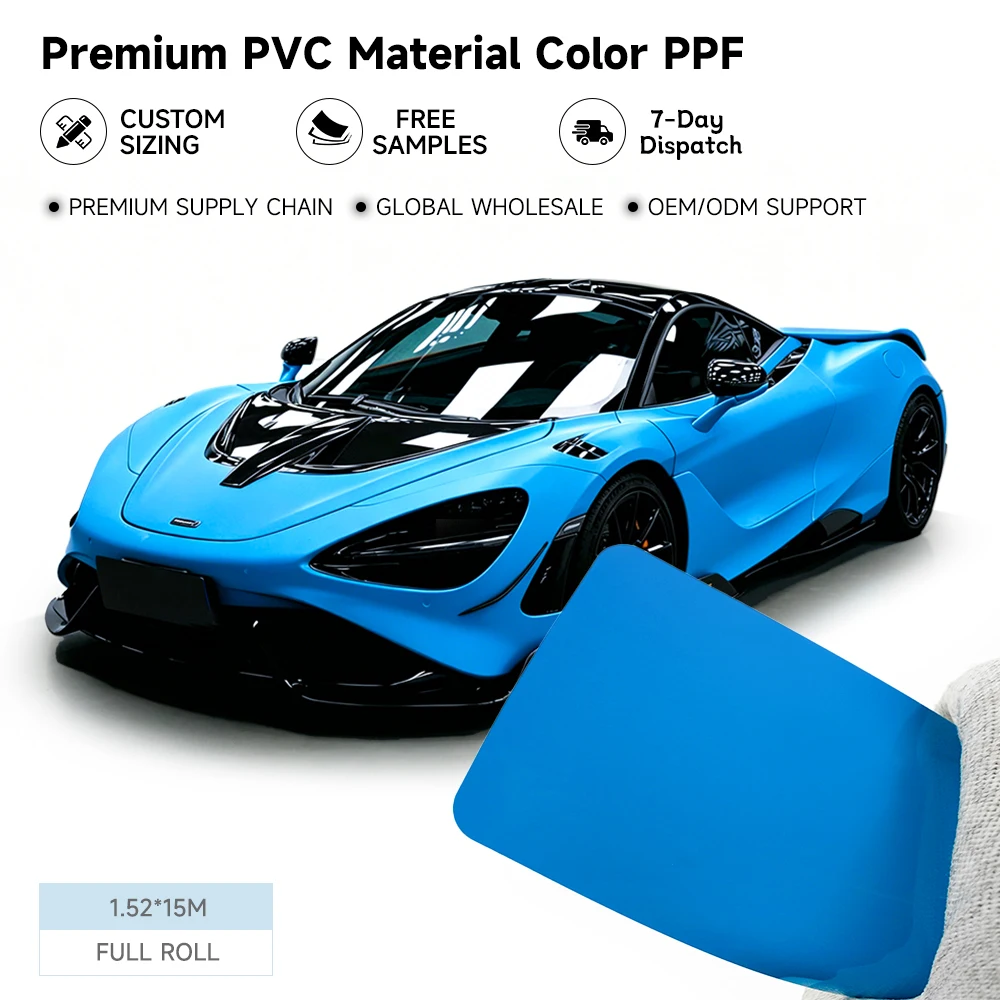 Carlas Hot Selling High Stretch Matte Pvc Vinyl Color Wrap Film For Bulk Distributor Stock Supply Automotive Car Wrap Film