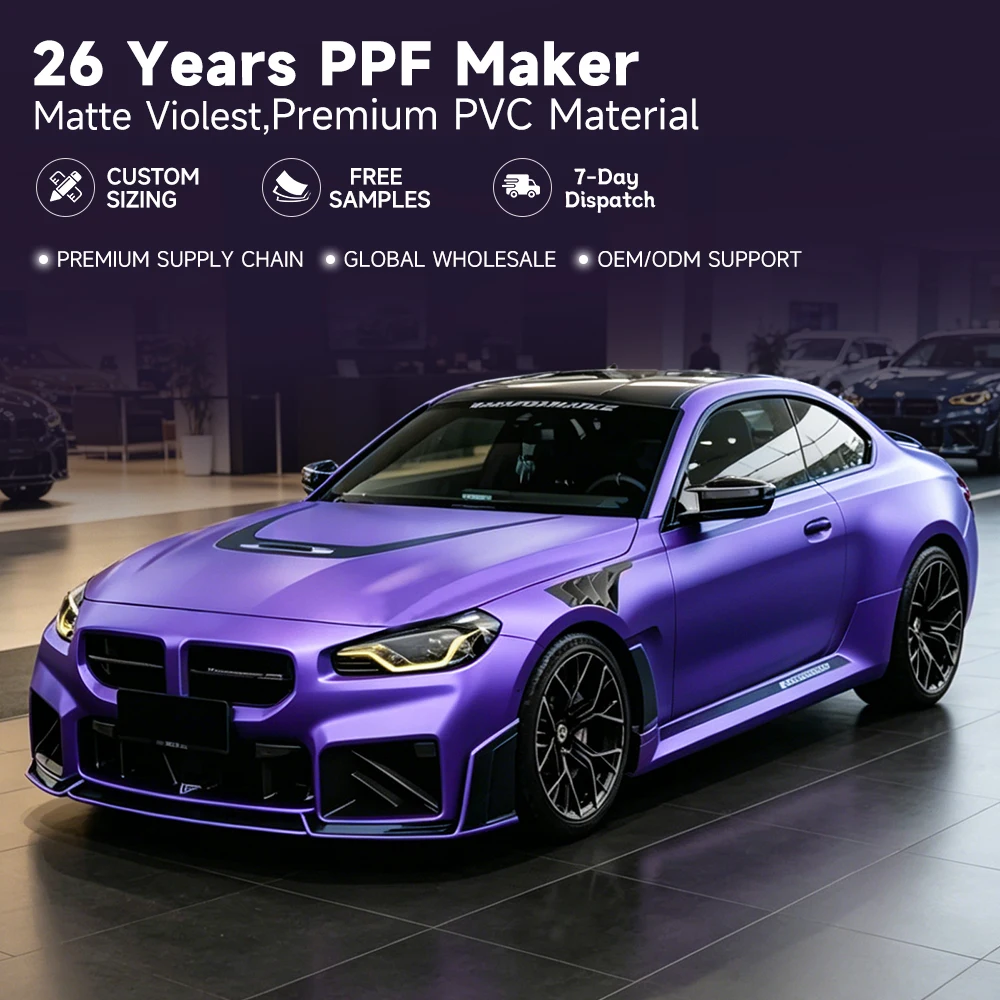 Carlas Hot Selling Self Healing Matte Pvc Vinyl Color Wrap Film For Custom Auto Body Color Change Automotive Car Wrap Film