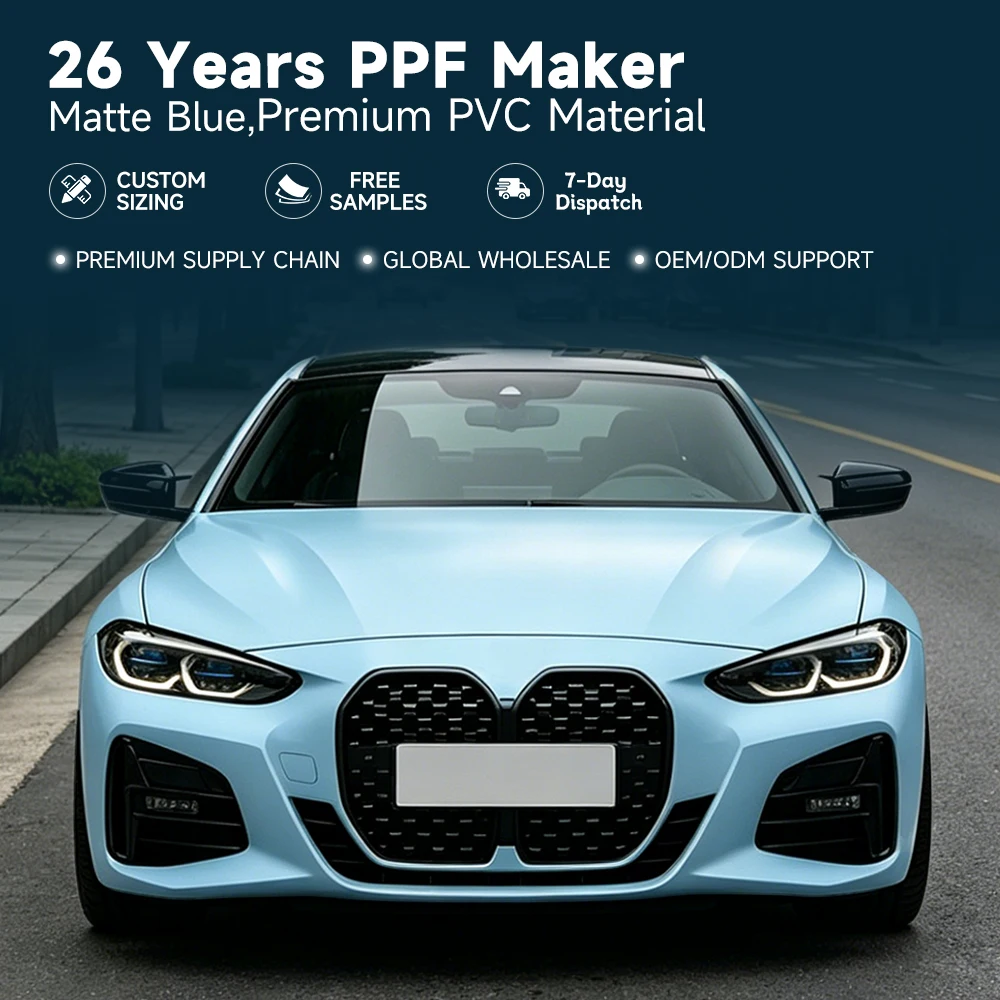 Carlas Wholesale Factory Price 1.52*16m High-quality Colored Matte Pvc Vinyl Wrapping Film Roll Vinyl Car Body Protection Film