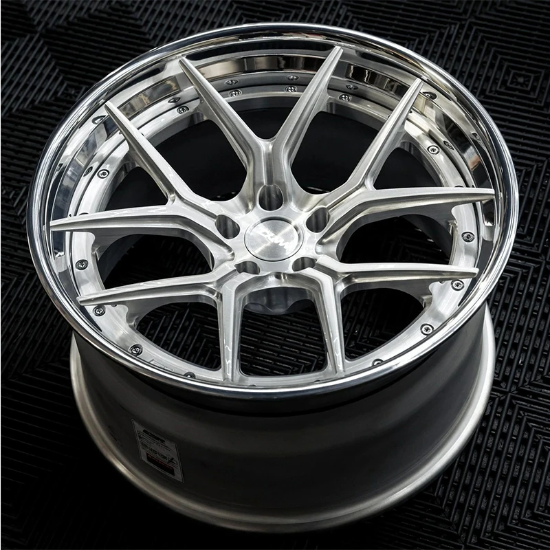 Chrome 2pieces High Polishing Forged Aluminum Wheels 19 20 21 22 24 26 Inch 2-pieces 5x114.3 5x112 5x130 Car Wheel For Benz BMW
