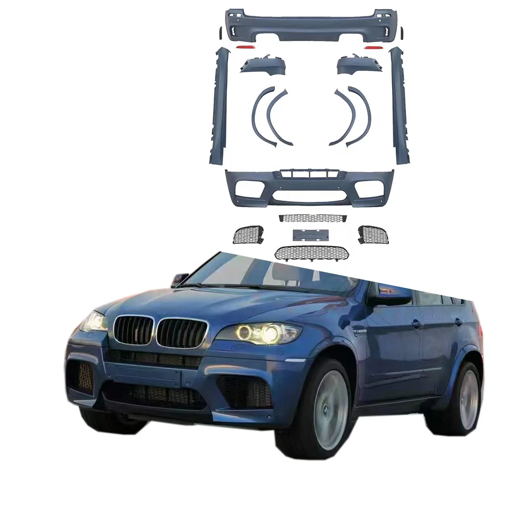 Conversion Body Kit For BMW X5 E70 2011 2012 2013 To BMW X5m E70 With Wheel Arches Front Bumper