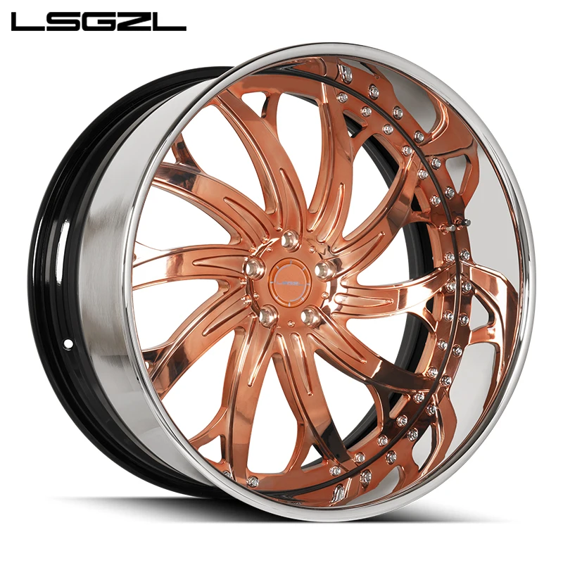 Custom 2 Piece 3 Piece Forged Alloy Deep Concave Dish 20 22 24 26 Inch 5x114.3 5x112 6x130 5x130