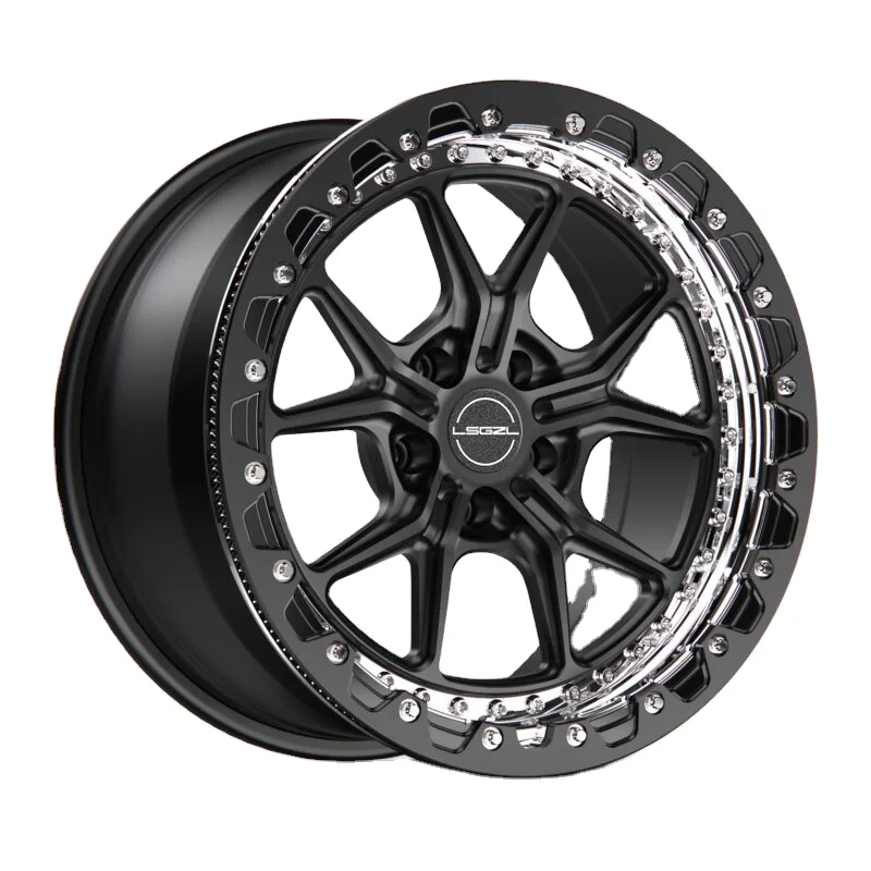 Custom 2 Piece Forged Beadlock Off Road Wheel 6x139.7 5x120 18 20 21 22 24 26 Inch For Land Cruiser