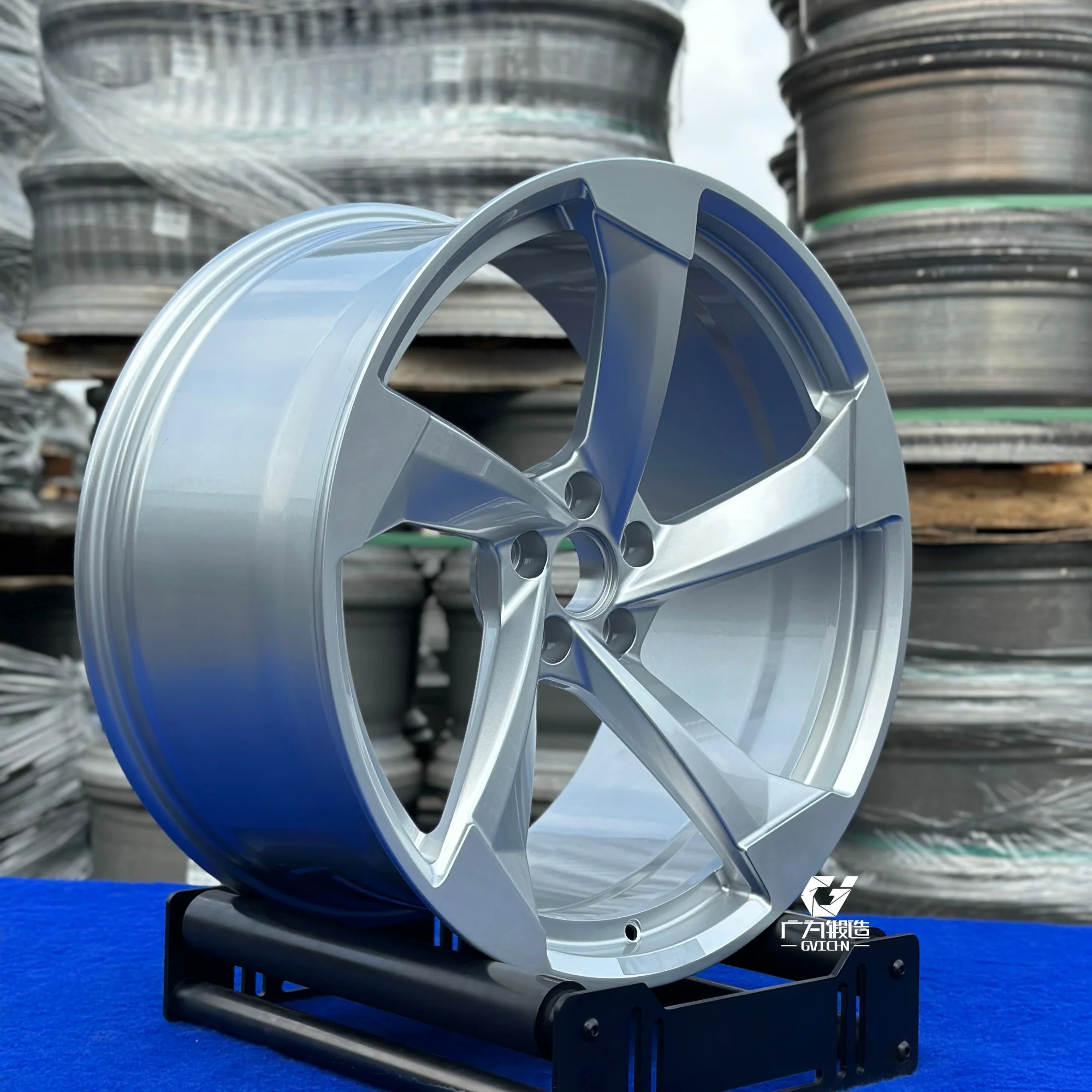 Custom 5 Spoke Forged Car Wheels Deep Concave 18 19 20 21 22inch 5x114.3 5x112 5x120 For Audi Q5 Q7