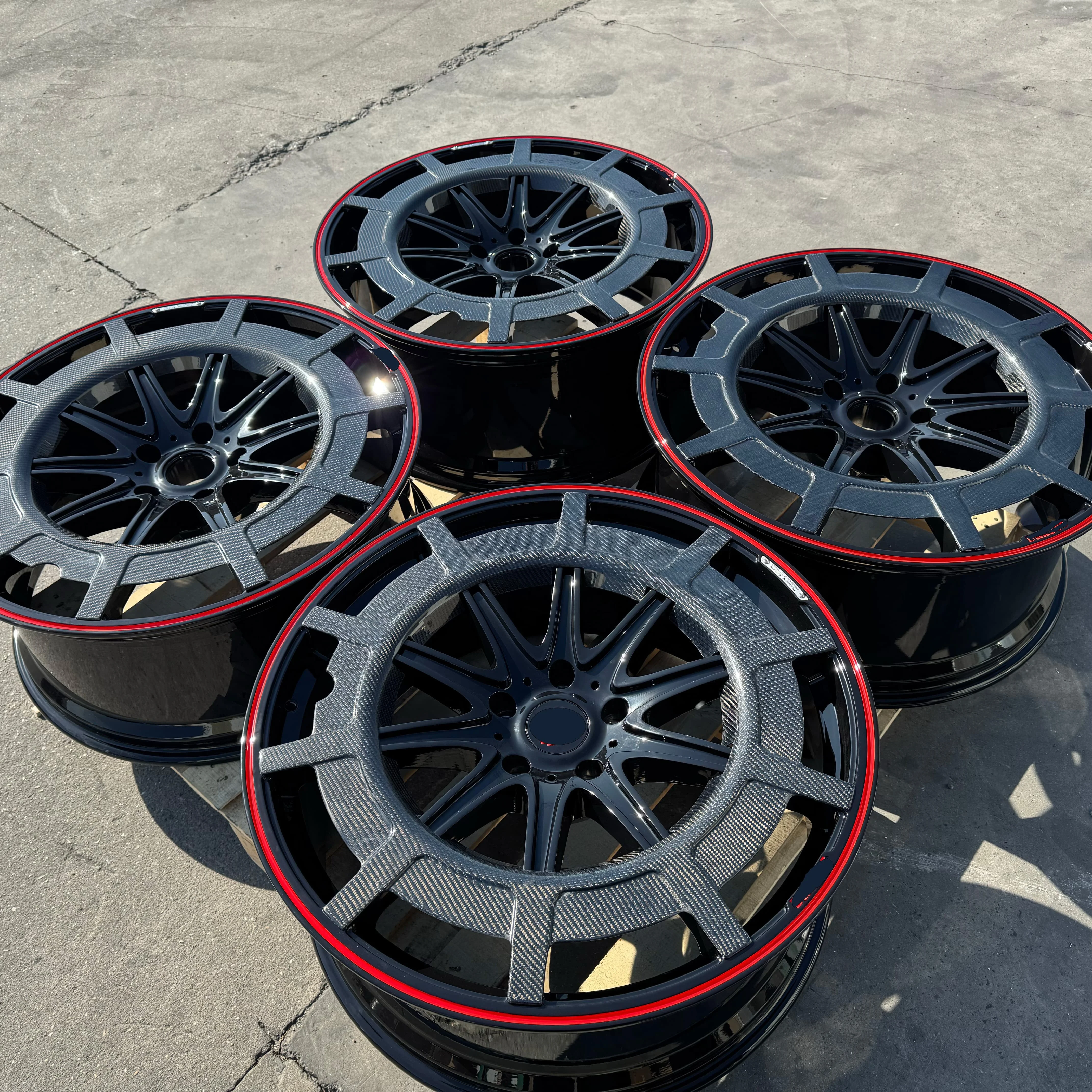 Custom G900 Forged Rim 22 23 24inch For Mercedes G-class 5*130 Wheel Pure Carbon Fiber Ring