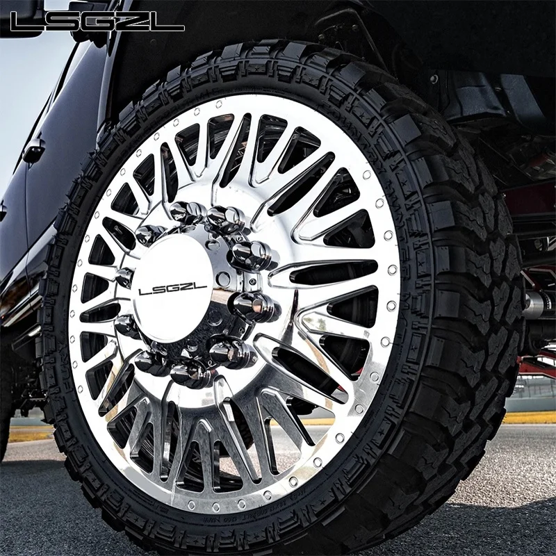 Custom Luxury Chrome Forged Dually Rim For Gmc Ford 6x5.5 8x6.5 6x139.7 8x165.1 8 10 Holes 22 24 26