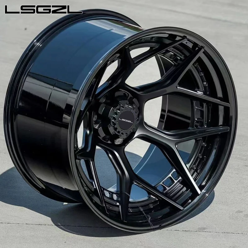 Custom Monoblock 2 Piece Luxury Forged Alloy Deep Concave Car Wheel 5x114.3 5x120 5x130 5x112 15 18