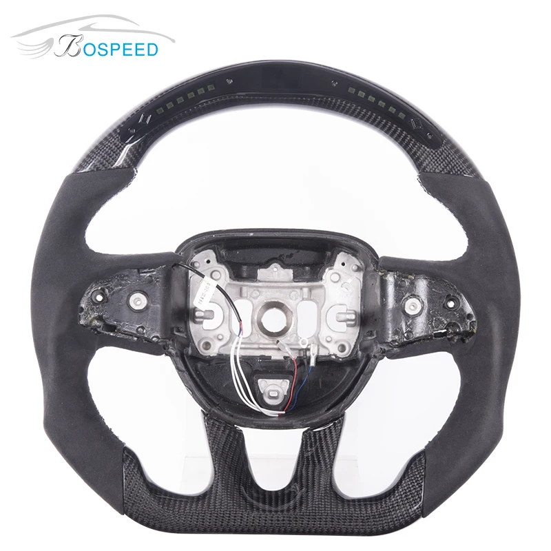 Customized Led Performance Carbon Fiber Car Steering Wheel For Dodge