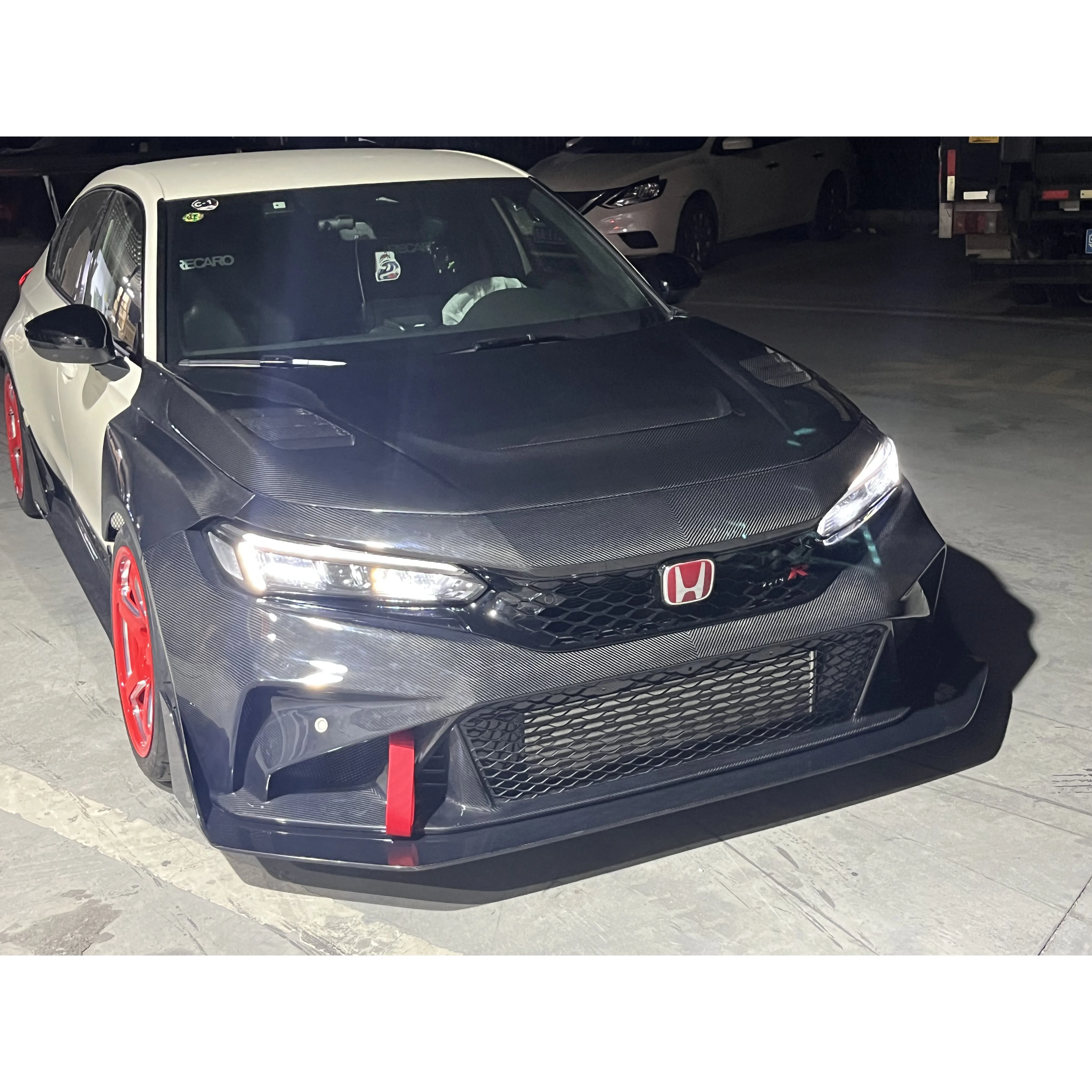 Dry Carbon Fiber Body Kit Front Bumper Front Lip Side Fenders Side Skirts For Honda Civic Type R Fl5 2022-2023