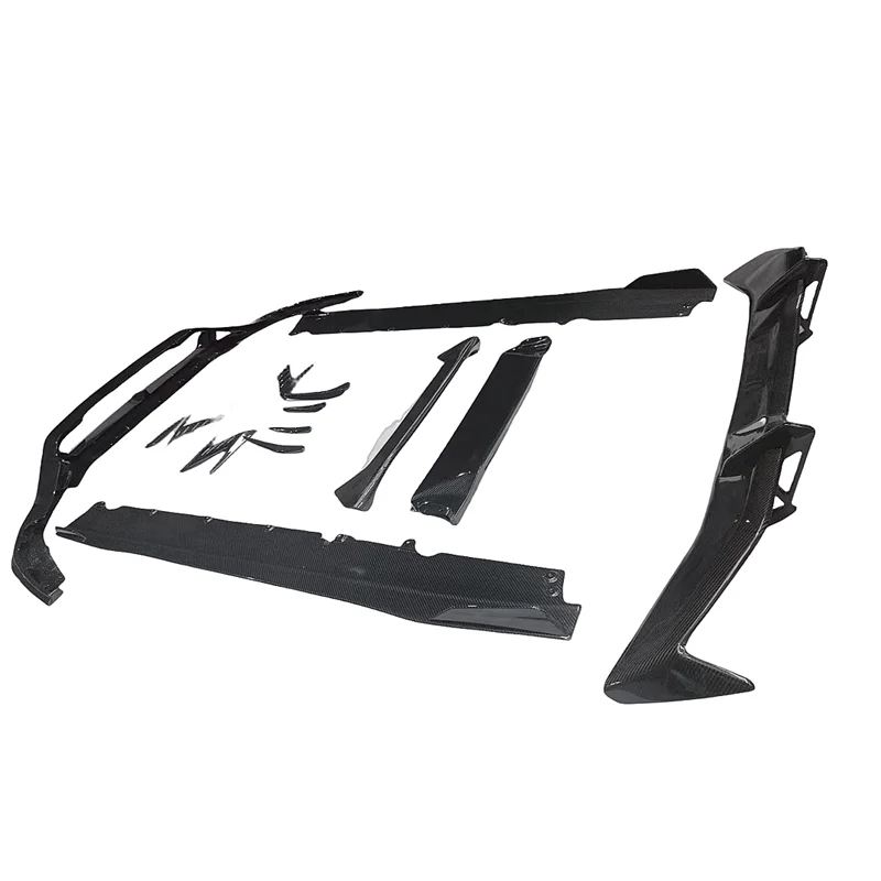 Dry Carbon Fiber Front Bumper Lip Side Skirt Rear Diffuser Rear Spoiler For Lamborghini Huracan Evo Body Kit