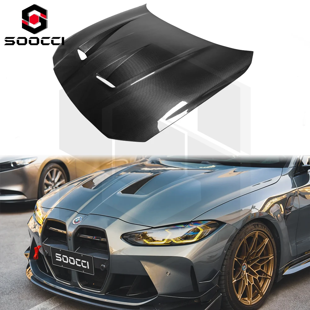 Dry Carbon Fiber N Type Vented Hood for BMW M3 G80 G81 M4 G82 G83 Front Bumper Engine Valve Cover M3 M4 Engine Bonnet Hoods (verbatim title; product rating 5.0, 4 reviews, 16 sold, "#2 most popular in Coupe Engine Hoods")