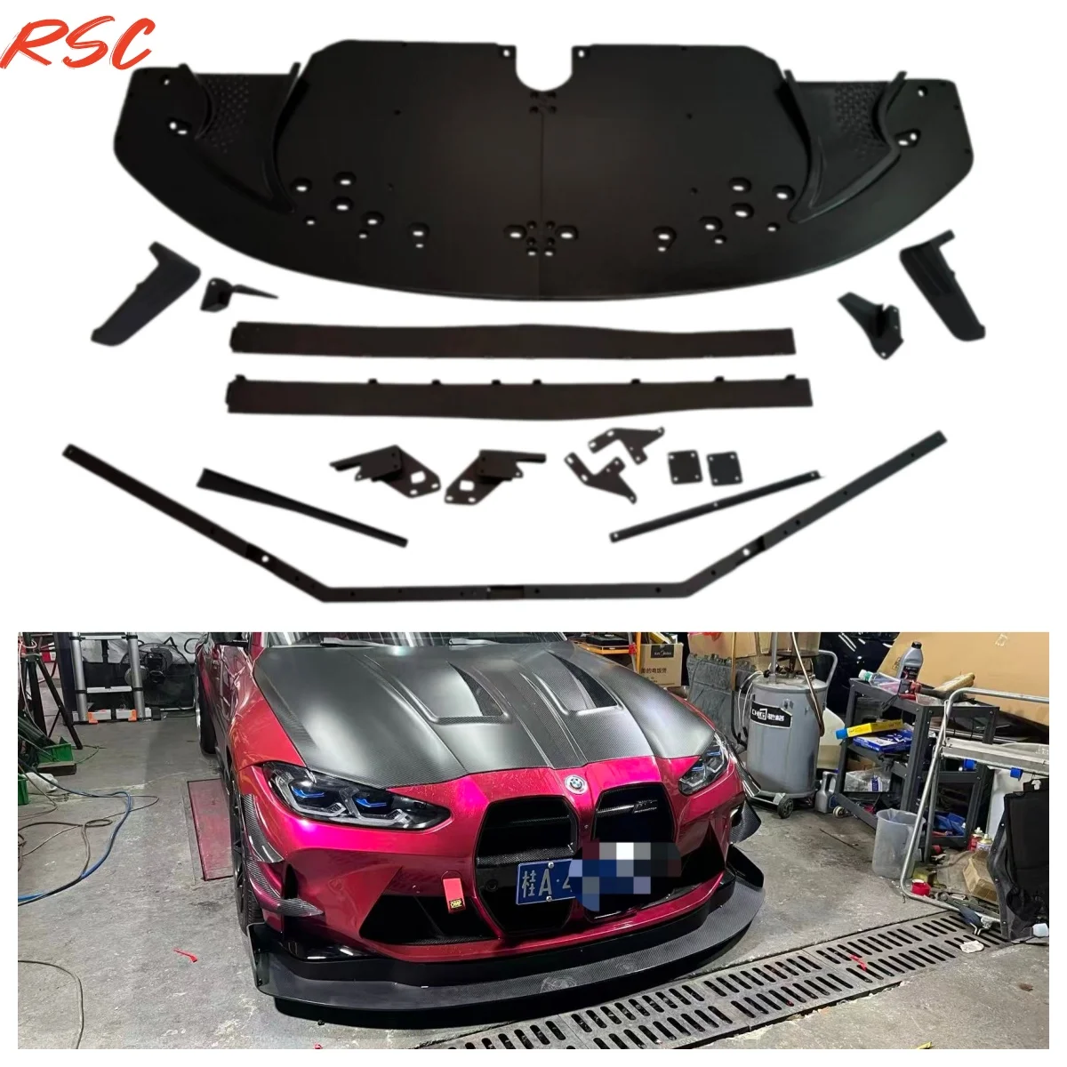 Dry Carbon Fiber Verus Front Splitter For G80 M3 G82 M4 Track Racing Front Lip